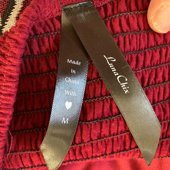 Luna Chix Women's Strapless Cocktail Dress with Beautiful Pattern Size Medium - Picture 4 of 4